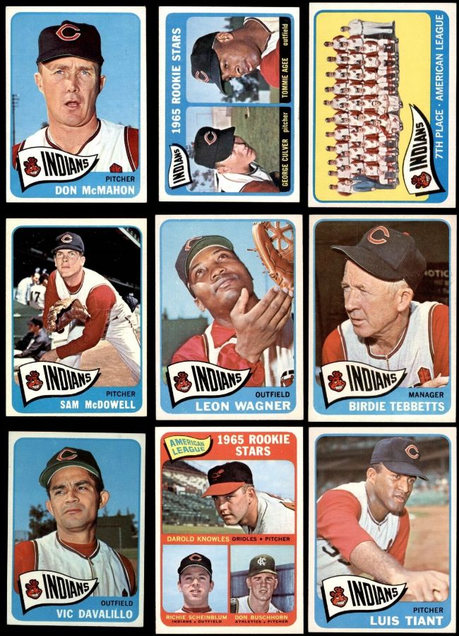 1965 Topps  - INDIANS Near Complete TEAM SET (22/30) Baseball cards value