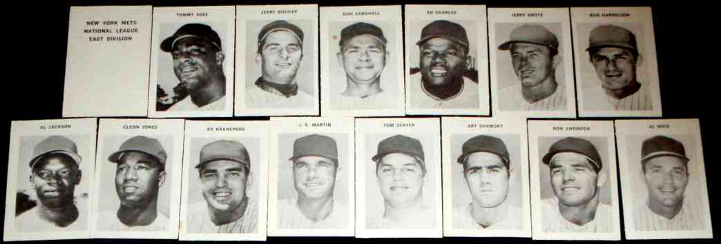   Mets - 1969 Milton Bradley - COMPLETE TEAM SET (15) w/Header ! Baseball cards value