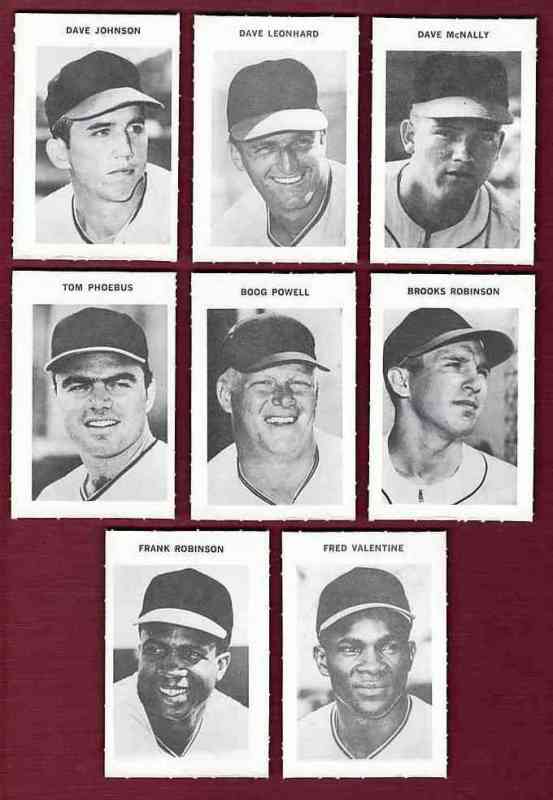   Orioles - 1969 Milton Bradley - COMPLETE TEAM SET (16) w/Header ! Baseball cards value