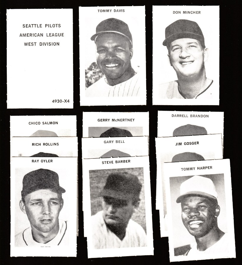   Pilots - 1969 Milton Bradley - COMPLETE TEAM SET (12) w/Header ! Baseball cards value