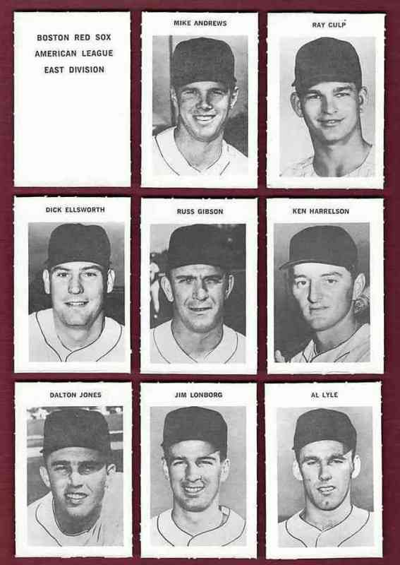   Red Sox - 1969 Milton Bradley - COMPLETE TEAM SET (14) w/Header ! Baseball cards value