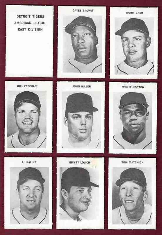   Tigers - 1969 Milton Bradley - COMPLTE TEAM SET (17) w/Header ! Baseball cards value