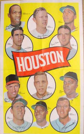 1969 Topps TEAM POSTERS #.6 Houston Astros Baseball cards value