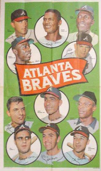 1969 Topps TEAM POSTERS #.2 Atlanta Braves Baseball cards value