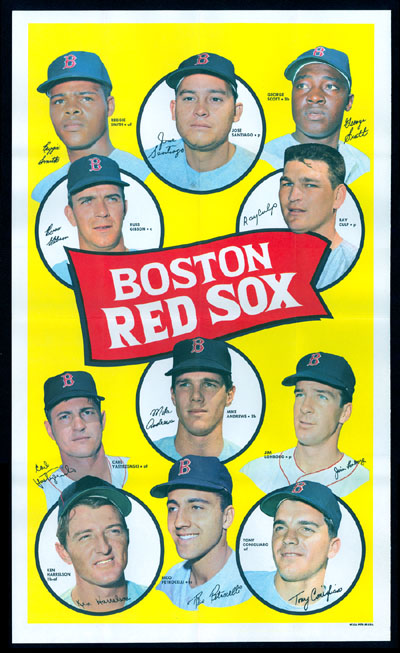 1969 Topps TEAM POSTERS # 3 Boston Red Sox Baseball cards value