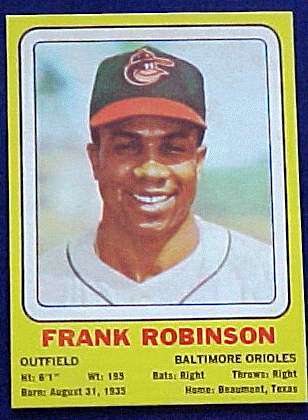 1969 Transogram #16 Frank Robinson (Orioles) Baseball cards value