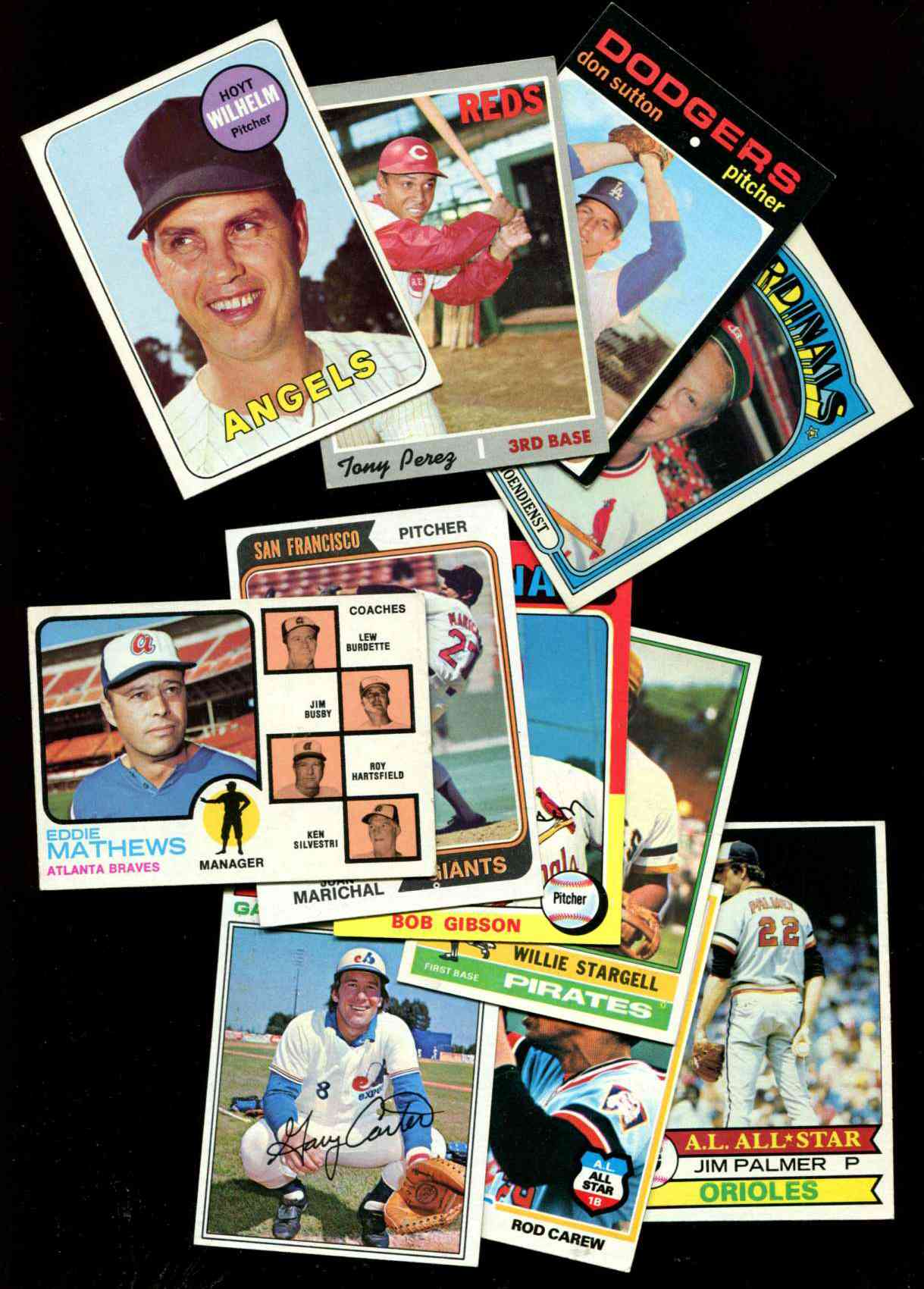  1969-1979 Collection (11) diff. HALL-OF-FAMERS [#d] - 1 from each year !!! Baseball cards value