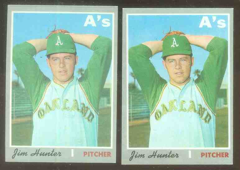 1970 Topps #565 Jim Hunter [#a] (A's) Baseball cards value