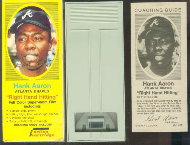 1970 Action Cartridge - HANK AARON COMPLETE BOX, FILM CARTRIDGE & Guide Baseball cards value