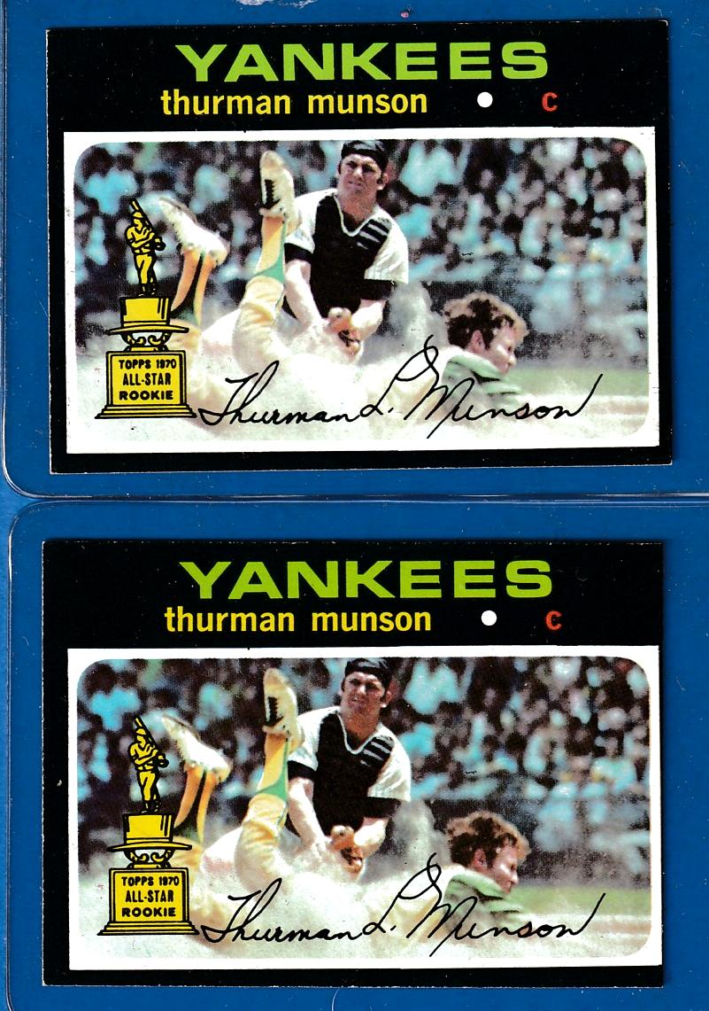 1971 Topps #  5 Thurman Munson [#a] (1st solo card!) (Yankees) Baseball cards value