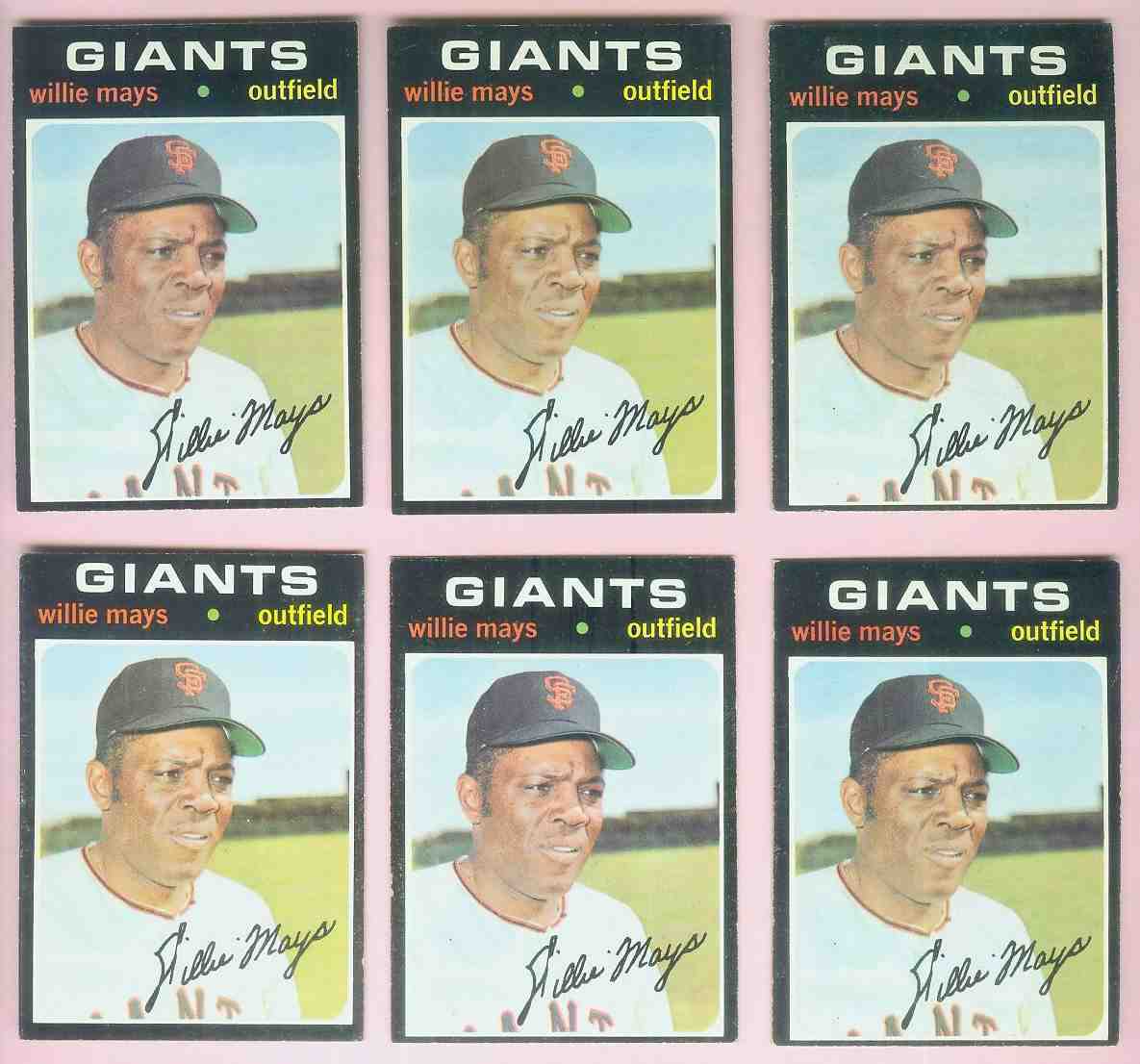 1971 Topps #600 Willie Mays [#dsc] (Giants) Baseball cards value