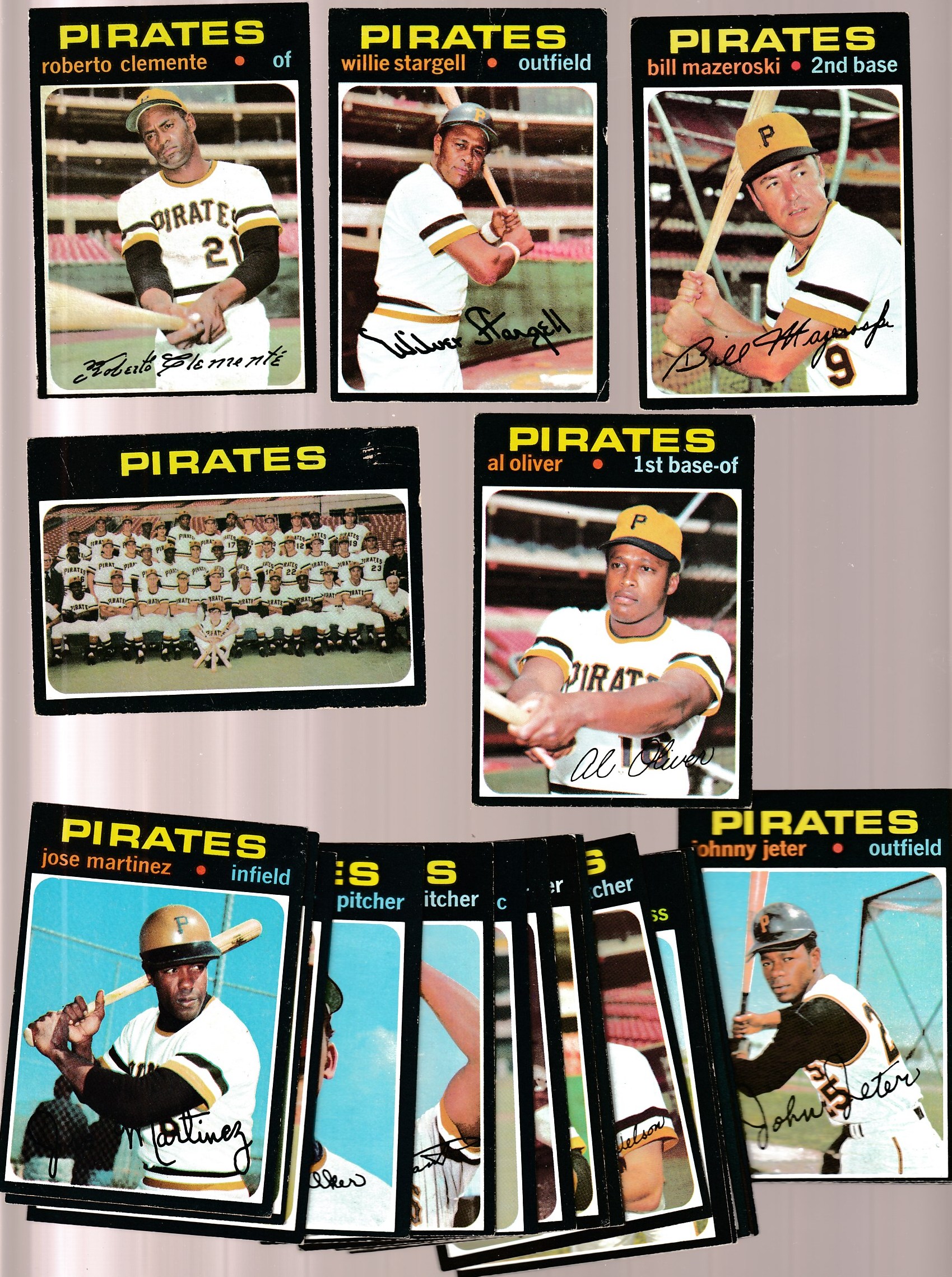 1971 Topps  - Pirates - Starter Team Set of (17) Baseball cards value