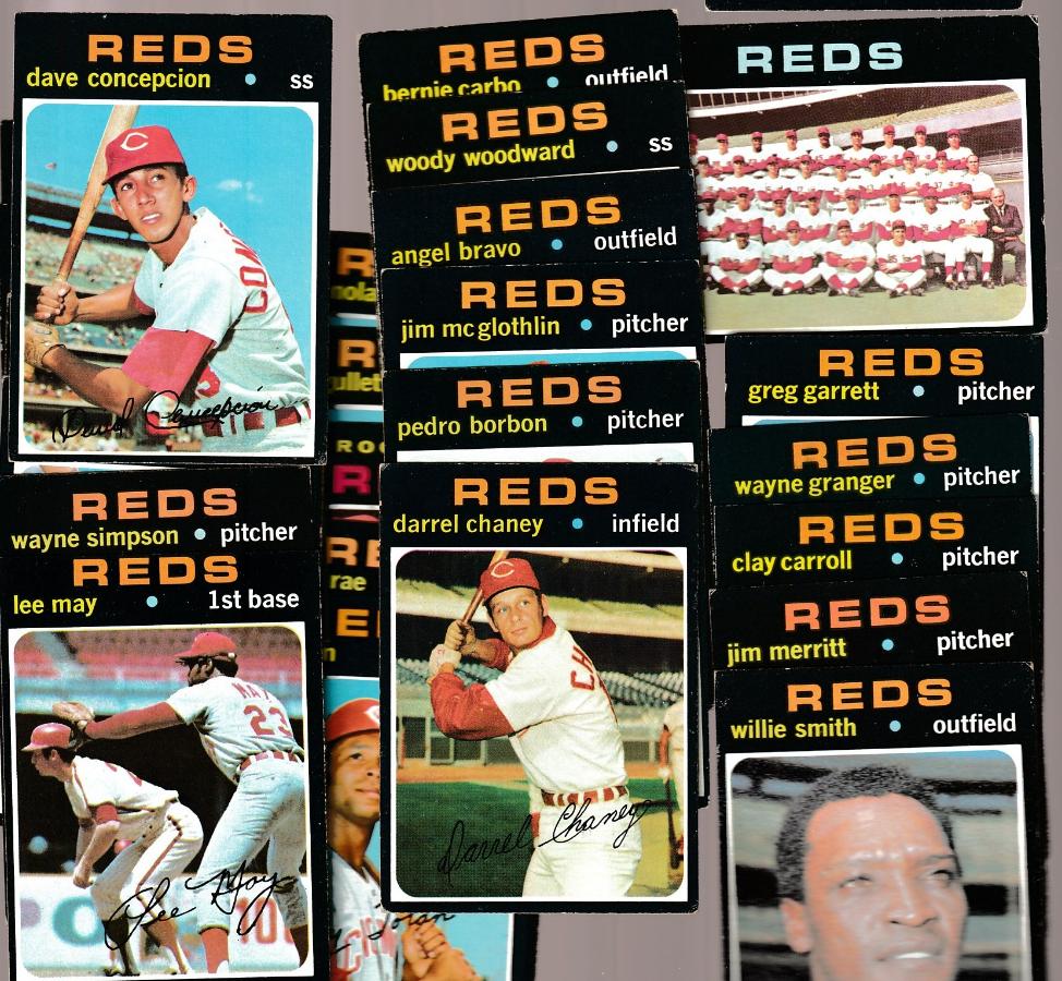 1971 Topps  - Reds - Starter Team Set/Lot (21) w/Concepcion ROOKIE & Ldrs Baseball cards value