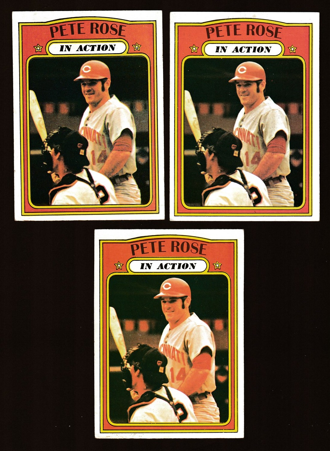 1972 Topps #560 Pete Rose In-Action (Reds) Baseball cards value