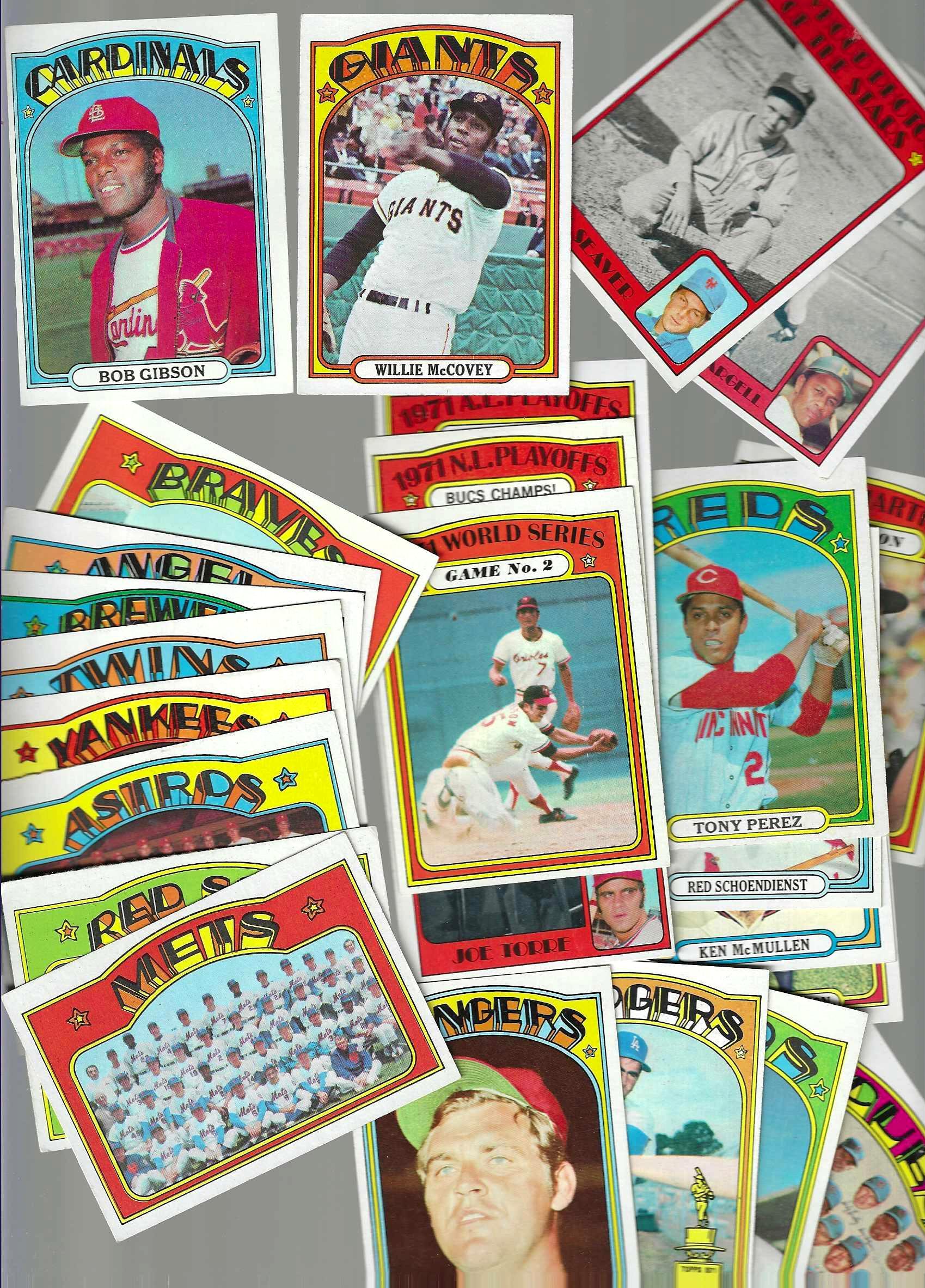 1972 Topps - Starter Set/Lot - (385+) different with Stars Baseball cards value