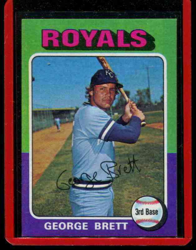 1975 Topps #228 George Brett ROOKIE [#a] (Royals) Baseball cards value