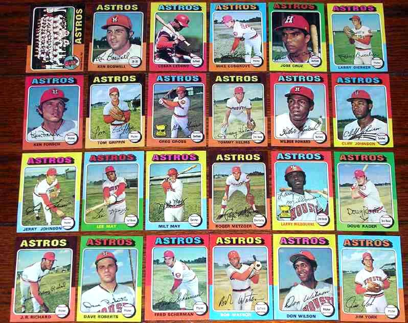  ASTROS - 1975 Topps MINI COMPLETE TEAM SET (24) Baseball cards value