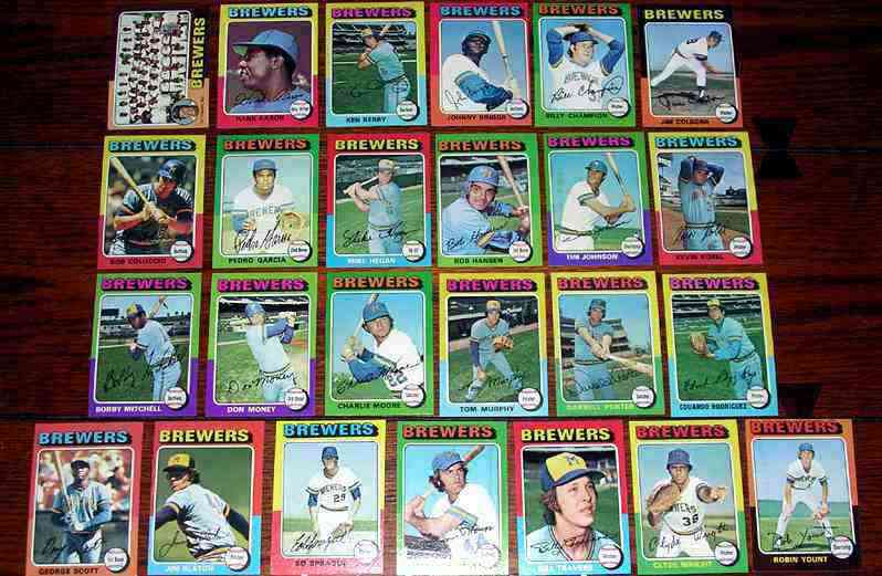  BREWERS - 1975 Topps MINI Near Complete TEAM SET (24/25) Baseball cards value