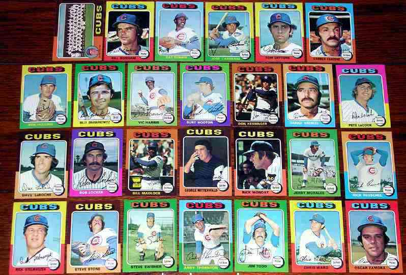  CUBS - 1975 Topps MINI Near Complete TEAM SET (26/27) Baseball cards value