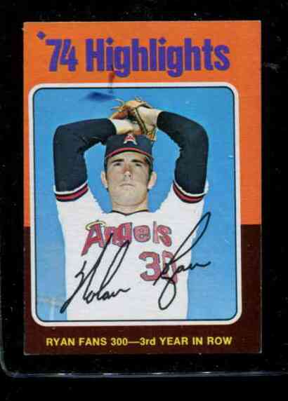 1975 Topps MINI #..5 Nolan Ryan '74 Highlights [#b] (Angels) Baseball cards value