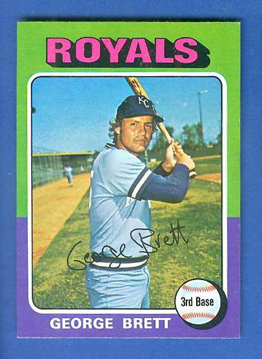 1975 Topps MINI #228 George Brett ROOKIE [#a] (Royals) Baseball cards value