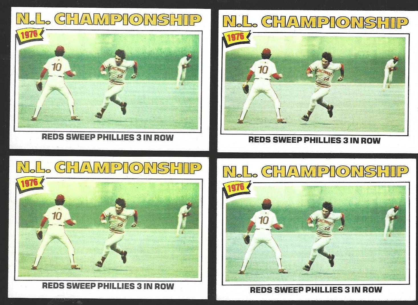 1977 Topps #277 N.L. Championship [features Pete Rose] Baseball cards value