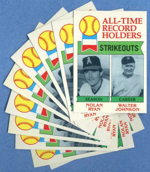 1979 Topps #417 Nolan Ryan/Walter Johnson - LOT OF (10) Baseball cards value