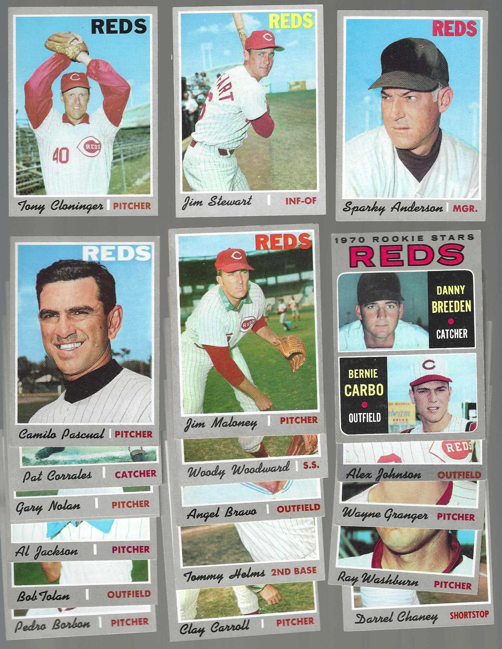 1970 Topps - Reds - Starter Team Set/Lot (19 of 27) Baseball cards value