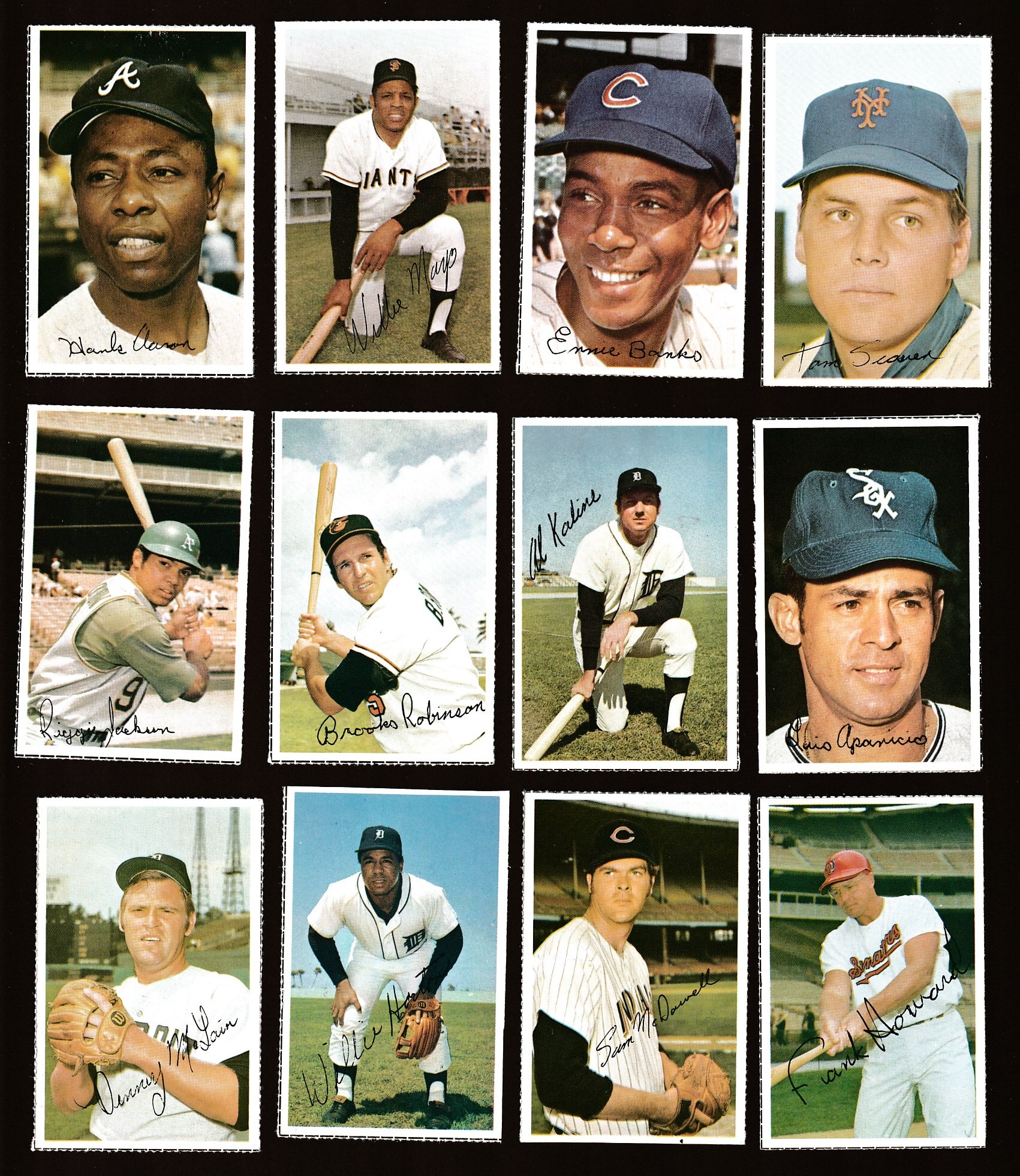 1971 Dell MLB Stamps - Lot (12) diff. w/Hank Aaron,Willie Mays... Baseball cards value