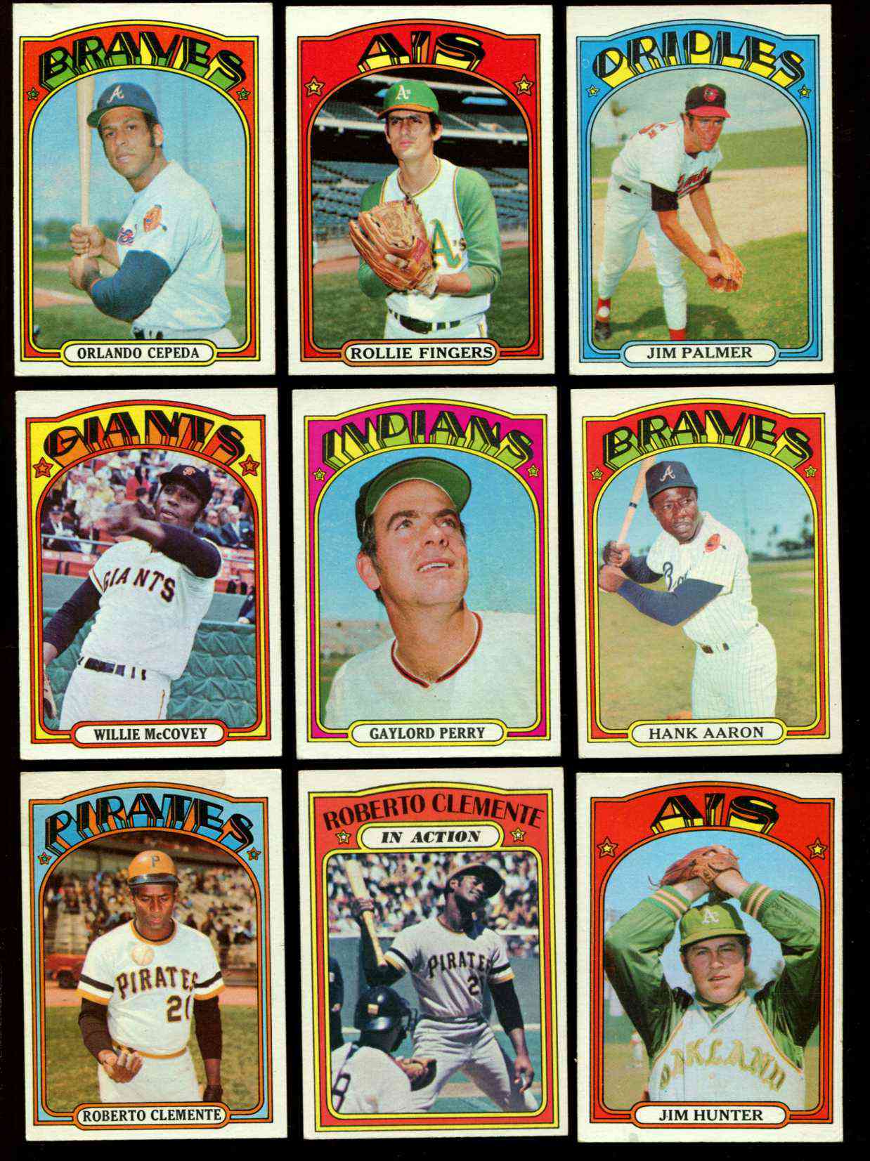 1972 Topps #310 Roberto Clemente In-Action [#x] (Pirates) Baseball cards value