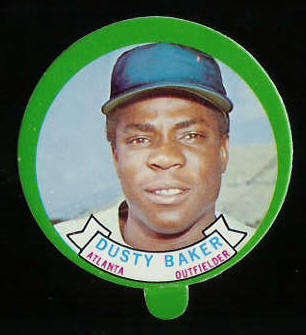 1973 Topps Candy Lid - DUSTY BAKER (Braves) Baseball cards value
