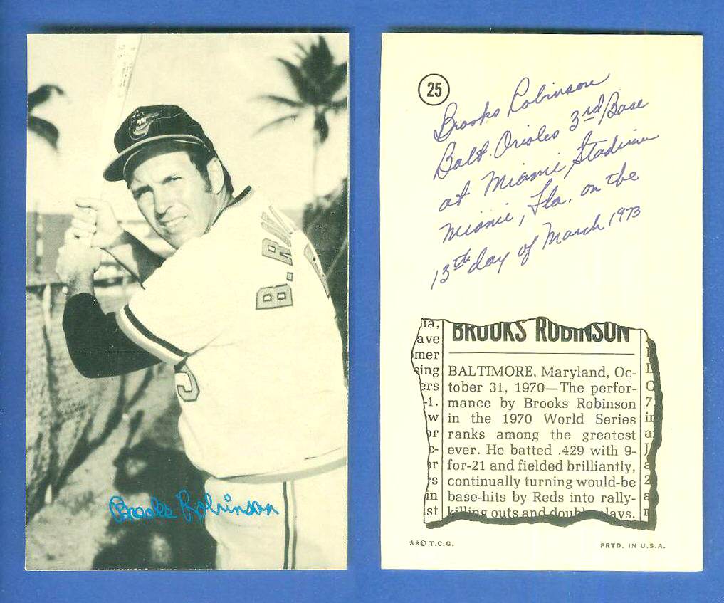 1974 Topps DECKLE EDGE UN-DECKLED PROOF #25 Brooks Robinson WHITE BACK Baseball cards value