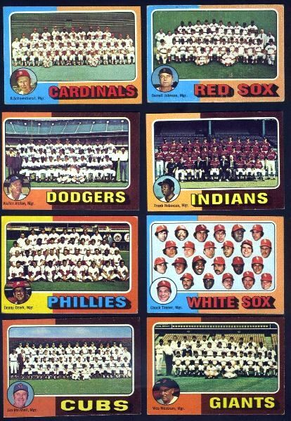   1975 Topps MINI - Team Cards - NEAR Subset/Lot (23/25) Baseball cards value