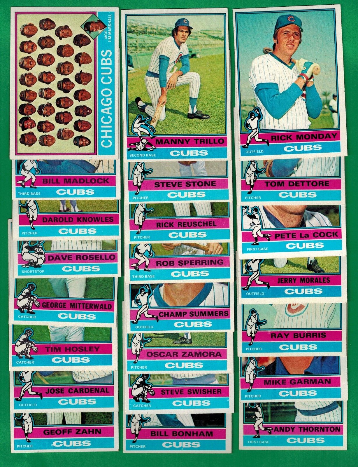  CUBS - 1976 O-Pee-Chee/OPC - NEAR Complete TEAM SET (22/23) Baseball cards value