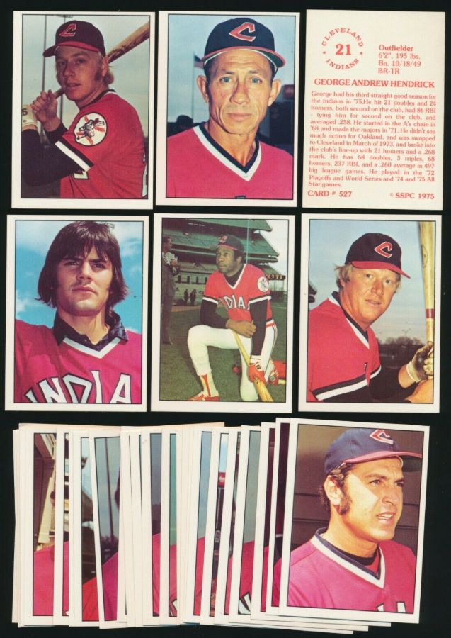 1976 SSPC  - Indians COMPLETE TEAM SET (31) + Bonus card Baseball cards value
