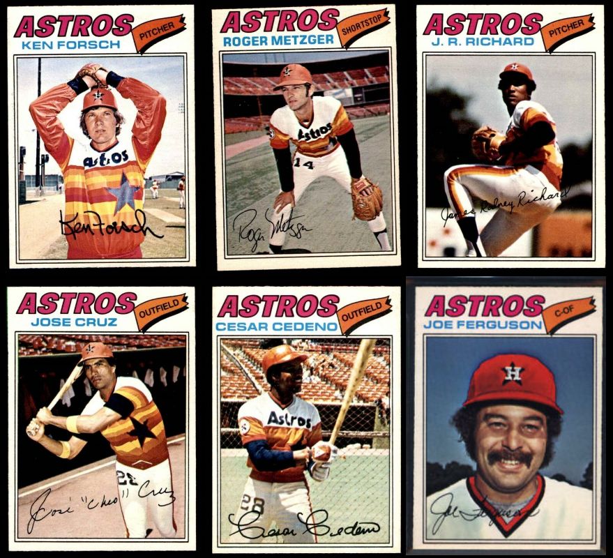  1977 O-Pee-Chee/OPC - Astros COMPLETE TEAM SET of (6) Baseball cards value