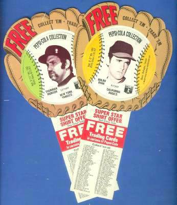 Nolan Ryan - 1977 Pepsi Glove MSA Disc (Angels) Baseball cards value