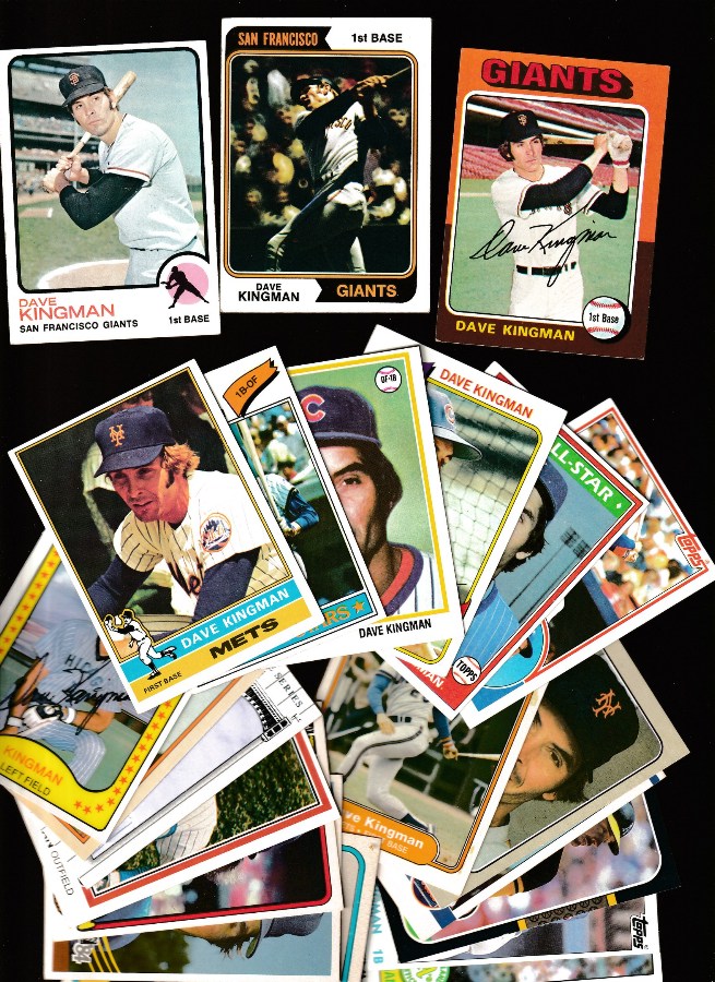 Dave Kingman - 1973-2001 - Lot of (24) different vintage cards Baseball cards value