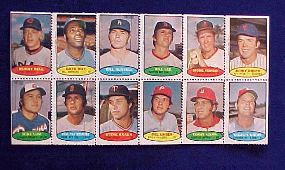 1974 Topps STAMPS SHEET #.2 Carl Yastrzemski, Brooks Robinson Baseball cards value