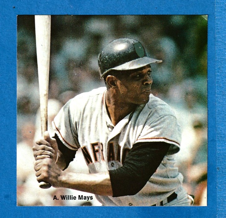 Willie Mays - 1976 Sportstix Sticker #A Baseball cards value