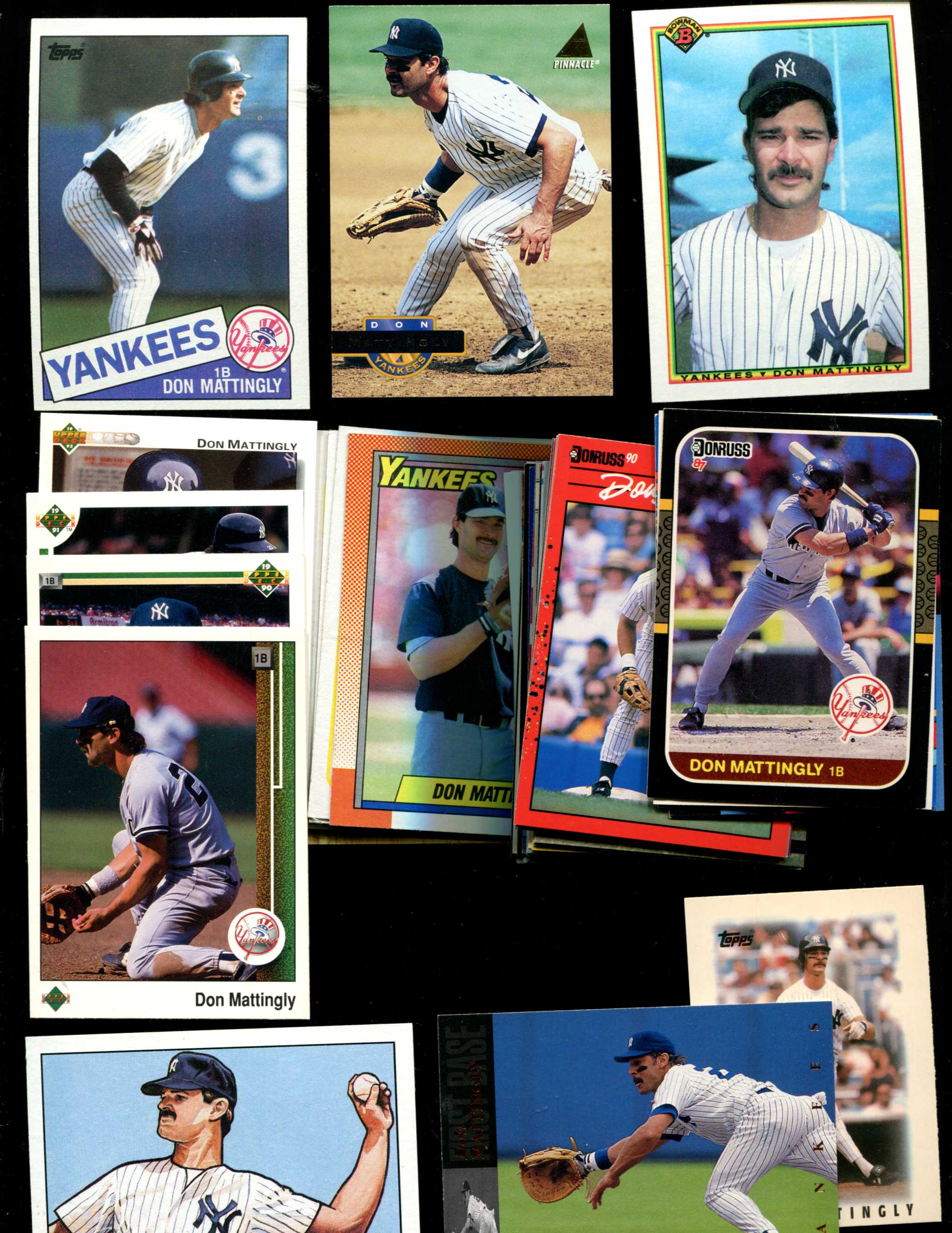 Don Mattingly *** COLLECTION *** (1985-1995) - Lot of (37) diff. (Yankees) Baseball cards value