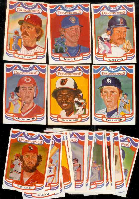1984 Donruss  -  DIAMOND KINGS Complete Subset (#1-26 + chklst) Baseball cards value
