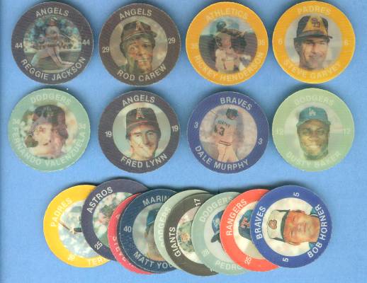 1984 Slurpee/7-11 #W Coins WEST/'K' COMPLETE SET (24) Baseball cards value