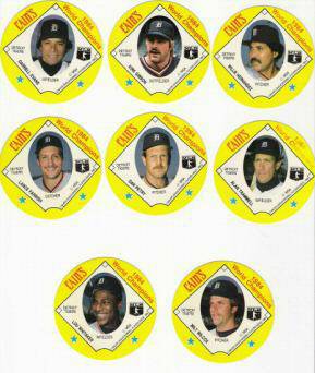 1985 Detroit TIGERS CAIN'S Discs - COMPLETE SET (20 discs) Baseball cards value