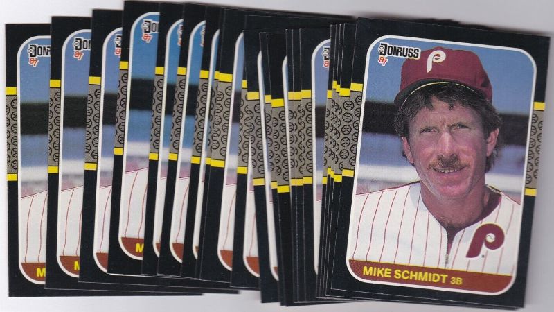 1987 Donruss #139 Mike Schmidt - Lot of (50) (Phillies,HOF) Baseball cards value