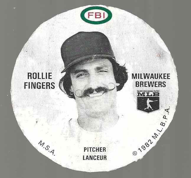 Rollie Fingers - 1982 FBI MSA Disc (Brewers) Baseball cards value