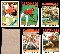  Cardinals - 1986-1988 Topps/OPC BLANK-BACK PROOFs - Team Lot (5)