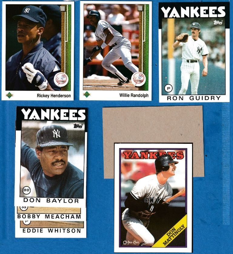  Yankees - 1986-1989 BLANK-BACK PROOFs - Team Lot (8) w/Don Mattingly Baseball cards value