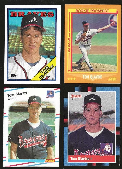 Tom Glavine - 1988 Donruss #644 ROOKIE - Lot of (10) (Braves,HOF) Baseball cards value