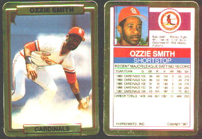 Ozzie Smith - 1988 Action Packed TEST/PROMO SHORT PRINT (Cardinals) Baseball cards value